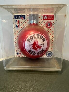 Sealed New Boston Red Sox Glass Christmas Ornament - Sports Collectors Series